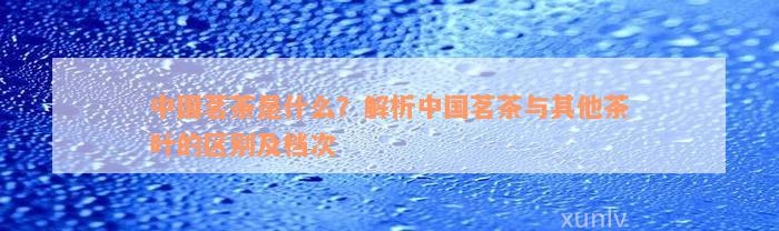 中国茗茶是什么？解析中国茗茶与其他茶叶的区别及档E星体育官方网站次(图1)